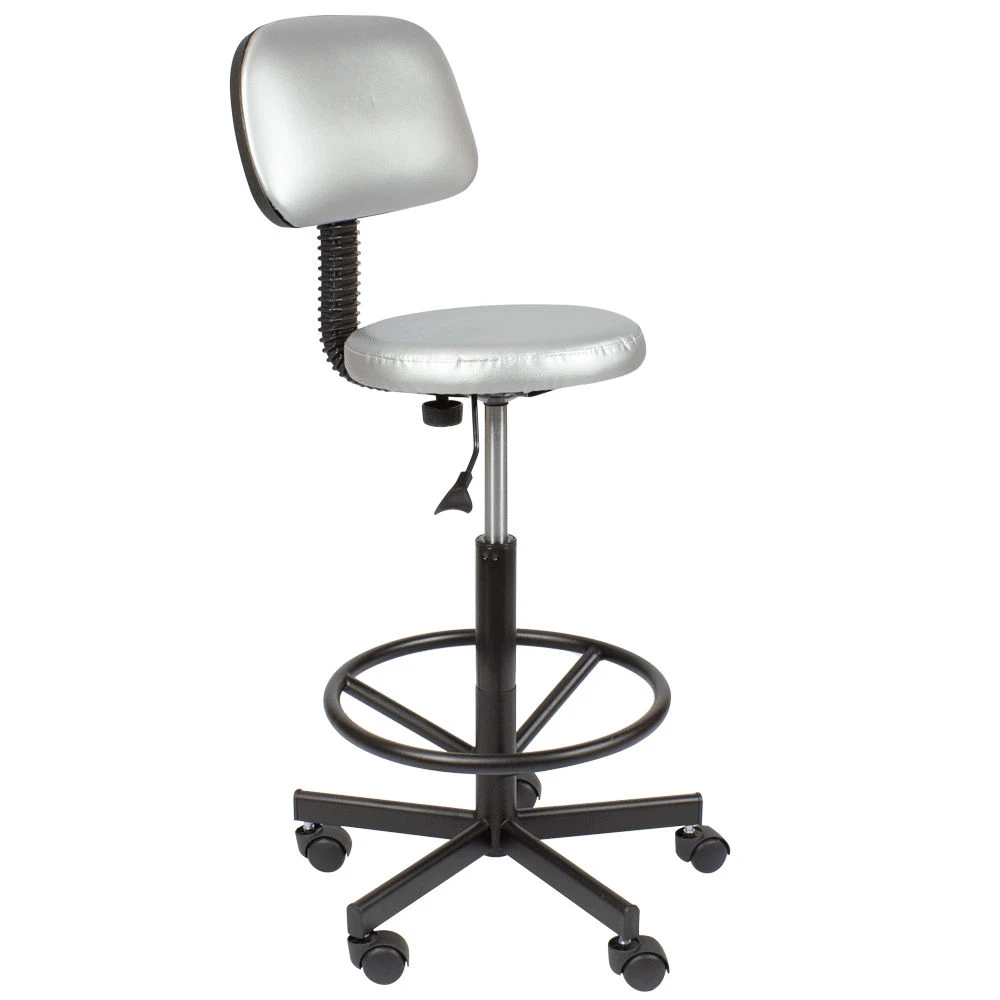 Стул мастера АСТЕК высокий с опорой для ног и спинкой - 0