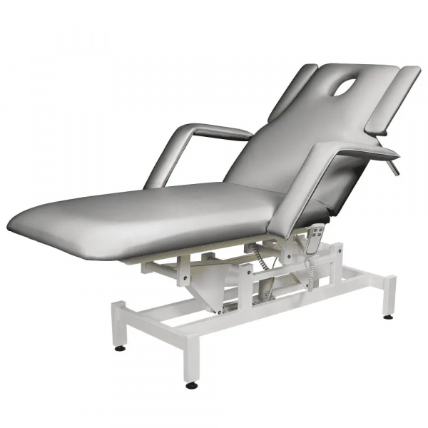 Косметологическая кушетка МД-850 (Элегия-2А), серебристая, 2 мотора